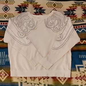 H&M Embellished Metal Beads Shoulder Arms Ivory 12